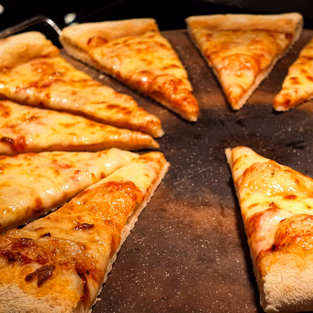 Freshly made pizza at Bon Pan